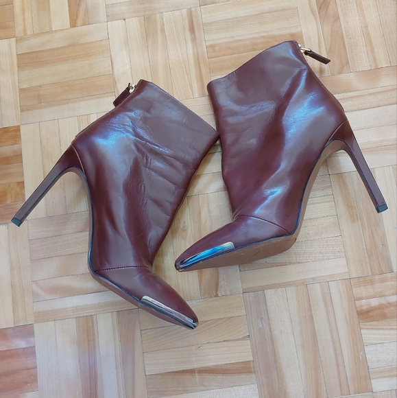 Nine west high heel leather booties size 7.5 - Picture 3 of 14